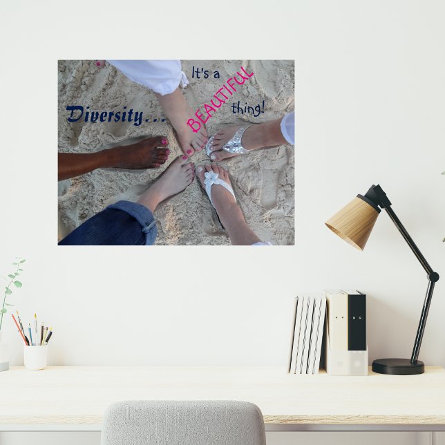 Poster Unité ! Diversité ethnique Rum Point îles Caïmans (Créateur téléchargé)