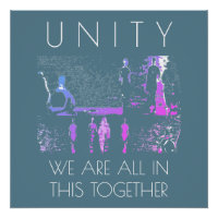 "Unité, Ensemble" Inspiration Magenta Blanc Turquo