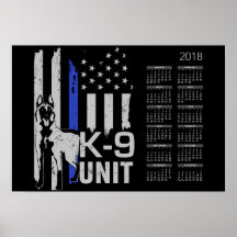Unité K9 - Calendrier Malinois 2018