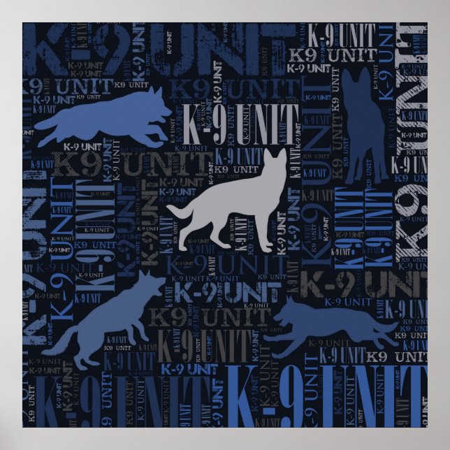 Poster Unité K-9 - Unité de chiens de police (Devant)