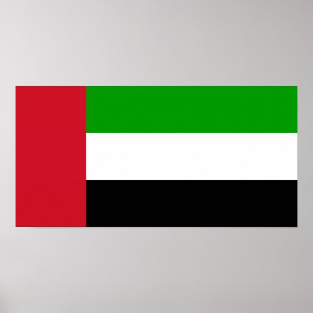 Poster United Arab Emirat Flag (Devant)