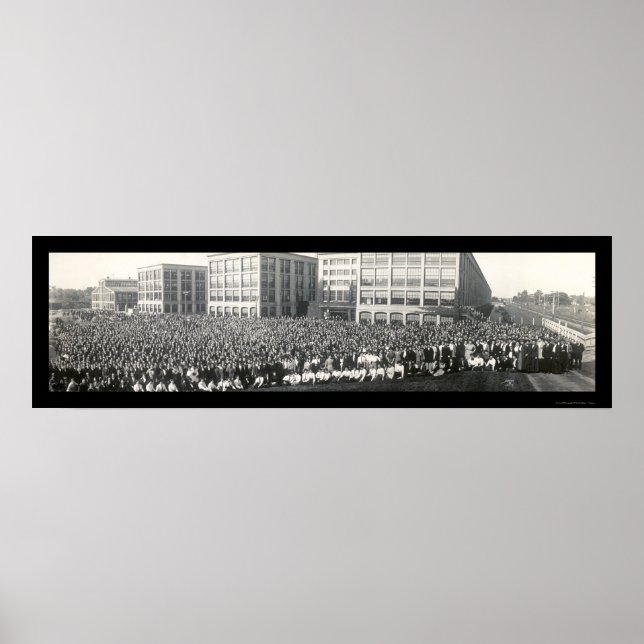 Poster United Shoe Beverly MA Photo 1911 (Devant)