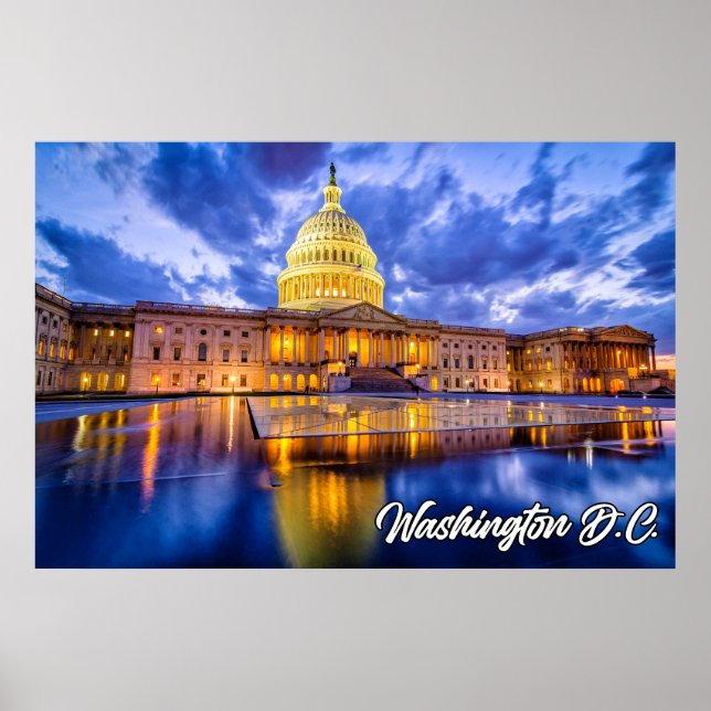 Poster United States Capital Building, Washington, D.C. (Devant)