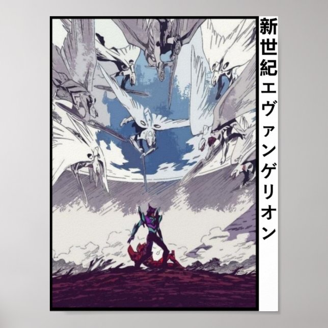 Poster Unités Eva 01 02 VS Prosuction Masse Evas Neon Gen (Devant)