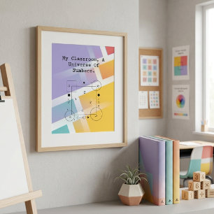 Poster Univers classe de nombres Monde des maths