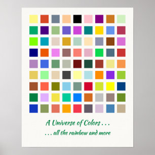 Poster Univers des couleurs, l'arc-en-ciel et plus - 81 n