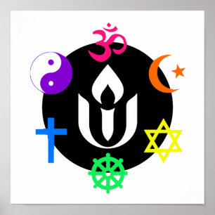Poster Universalisme unitaire religions du monde