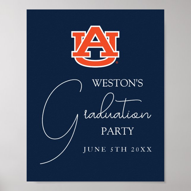 Poster Université d'Auburn | Graduation Party (Devant)