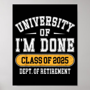 Poster Université de J'en Ai Terminé Cl 2025 Diplômé Drôl