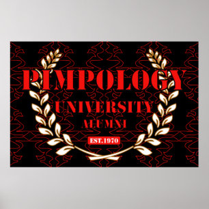 POSTER UNIVERSITÉ DE PIMPOLOGIE ALUMNI 2K21 ROUGE/NOIR