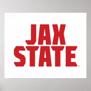 Poster Université d'État de Jacksonville JAX STATE Rouge