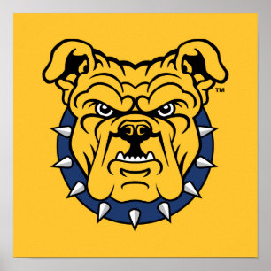 Poster Université d'État NCA&T   Tête de Bulldog