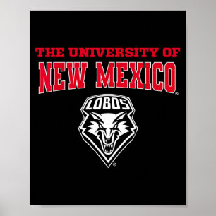 Poster Université du Nouveau-Mexique Unm Lobos Ncaa Unm&#