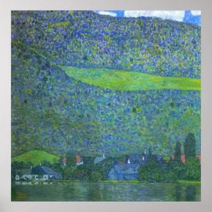 Poster Unterach at the Attersee by Gustav Klimt