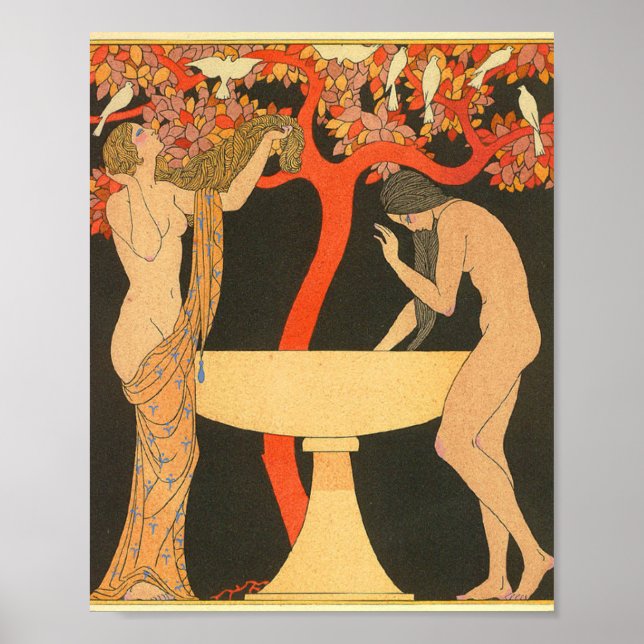 Poster Untitled Pochoir de 1922 par George Barbier (Devant)