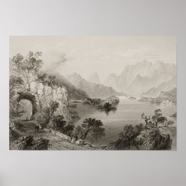 Poster Upper Lake à Killarney, comté de Killarney, (Devant)