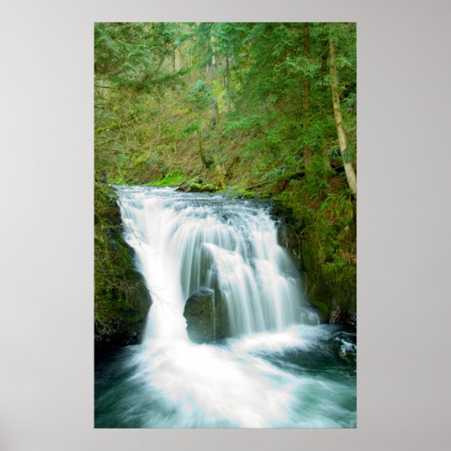 Poster Upper Multnomah Falls Oregon (Devant)