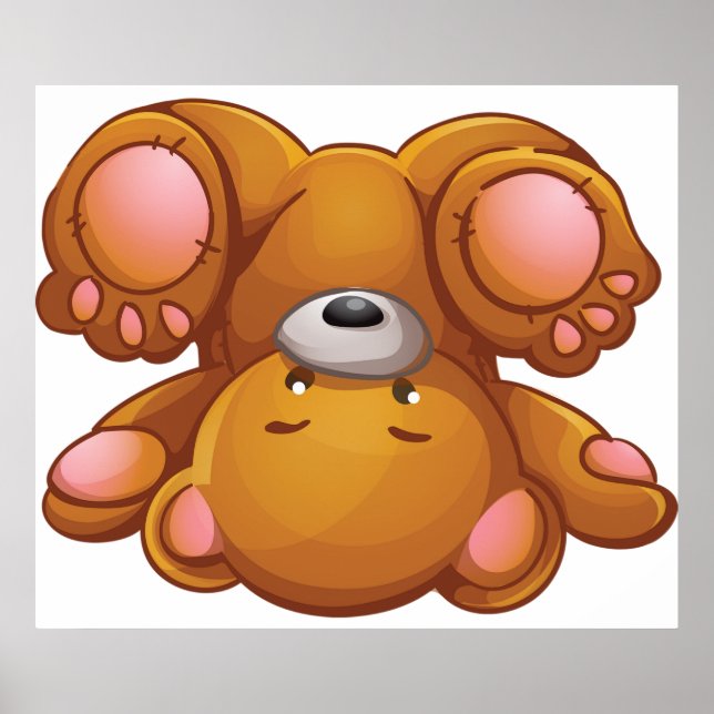 Poster Upside Down Teddy Bear (Devant)