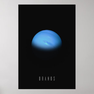 Poster Uranus - La planète géante de la glace dans l'espa