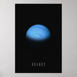 Poster Uranus - La planète géante de la glace dans l'espa