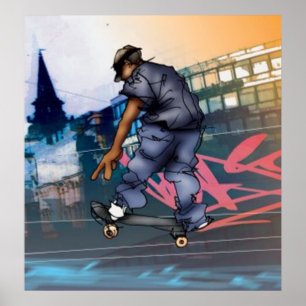 Poster Urban Skateboarder