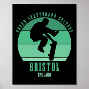 Poster Urne de skateboardeur de Bristol Angleterre Skateb