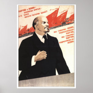 Poster URSS CCCP Guerre froide Union soviétique Propagati