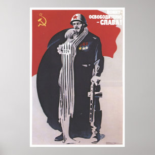Poster URSS CCCP Guerre froide Union soviétique Propagati