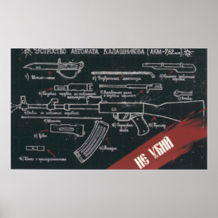 Poster URSS CCCP Guerre froide Union soviétique Propagati