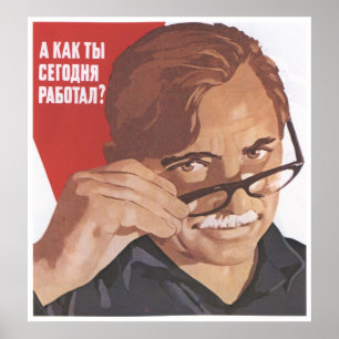 Poster URSS CCCP Guerre froide Union soviétique Propagati