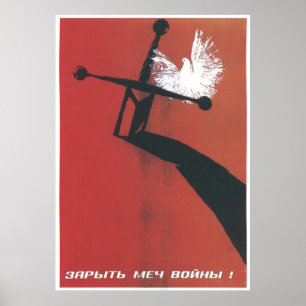 Poster URSS CCCP Guerre froide Union soviétique Propagati