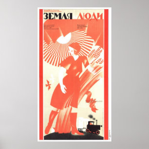 Poster URSS CCCP Guerre froide Union soviétique Propagati