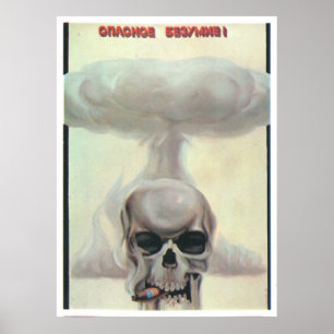 Poster URSS CCCP Guerre froide Union soviétique Propagati