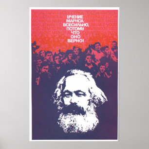 Poster URSS CCCP Guerre froide Union soviétique Propagati