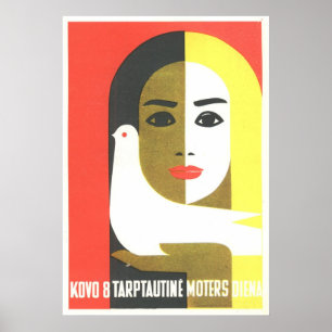 Poster URSS CCCP Guerre froide Union soviétique Propagati