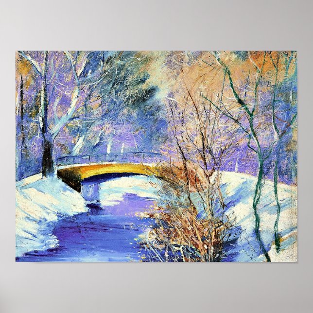 Poster Ury - Tiergarten en hiver,  (Devant)