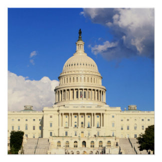 Poster US Capitol Building, Washington DC, États-Unis