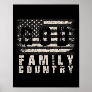 Poster Us Drapeau Patriotique Vétérinaire Dieu Famille Mé