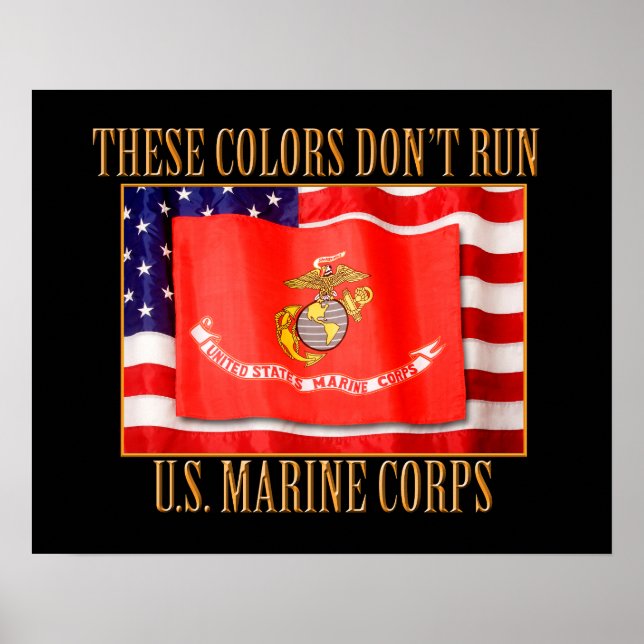 Poster US Marine Corps 20" x 16" Print (Devant)