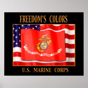 Poster US Marine Corps 20" x 16" Print