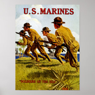 Poster US Marines ~ Soldats de la Mer