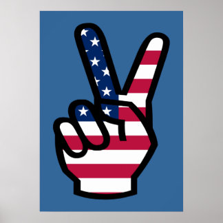 Poster US Victory Sign