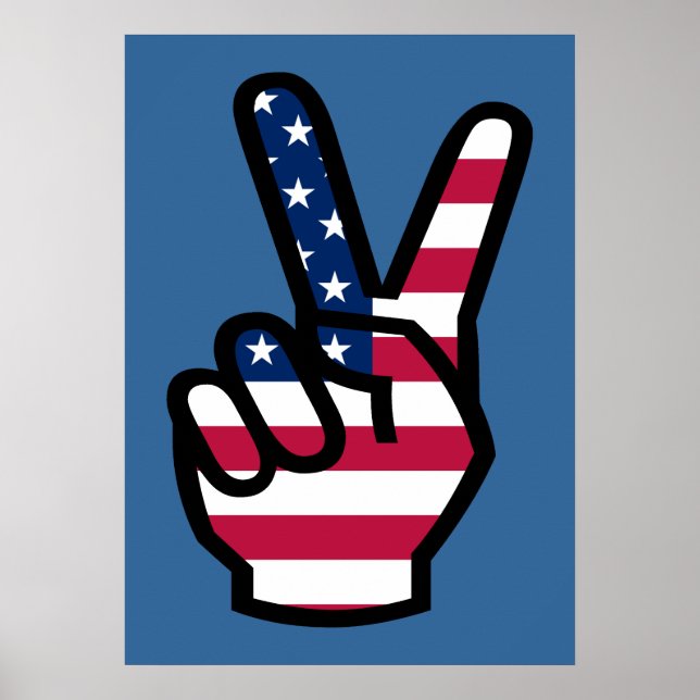 Poster US Victory Sign (Devant)