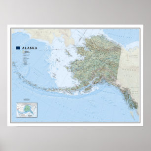 Poster " USA : 2010 Alaska MAP ...