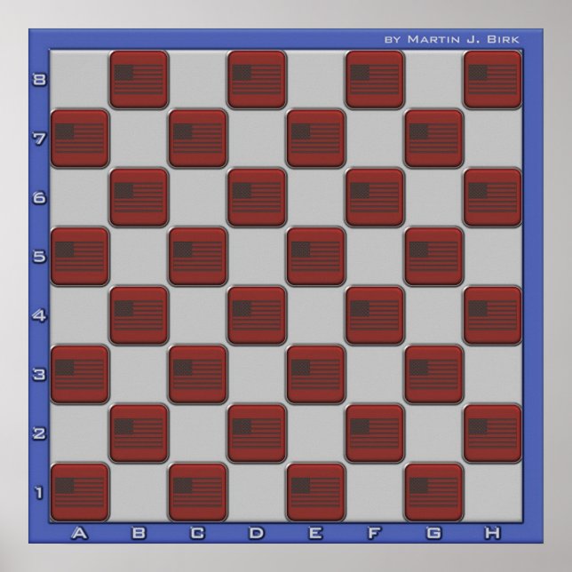 Poster USA Chess Board (Devant)