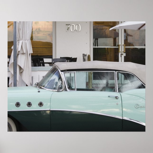 Poster USA, Floride, Miami Beach : South Beach, 1956 (Devant)