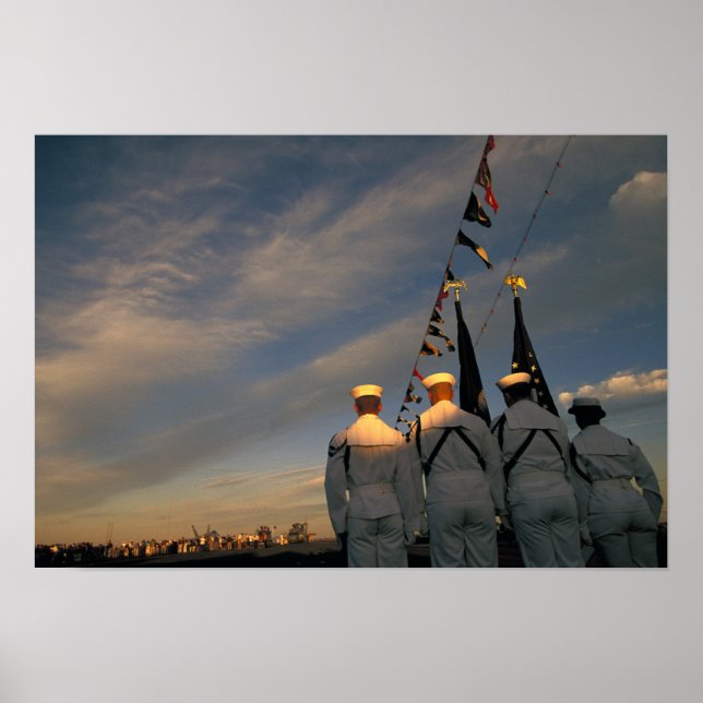 Poster USA, Massachusettes, Boston. Couleur de la marine  (Devant)
