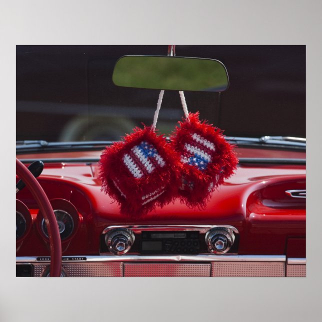 Poster USA, Massachusetts, Gloucester. Dés flous avec (Devant)