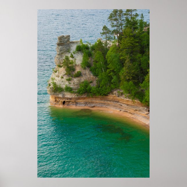 Poster USA, Michigan. Formation de Miner's Castle Rock (Devant)