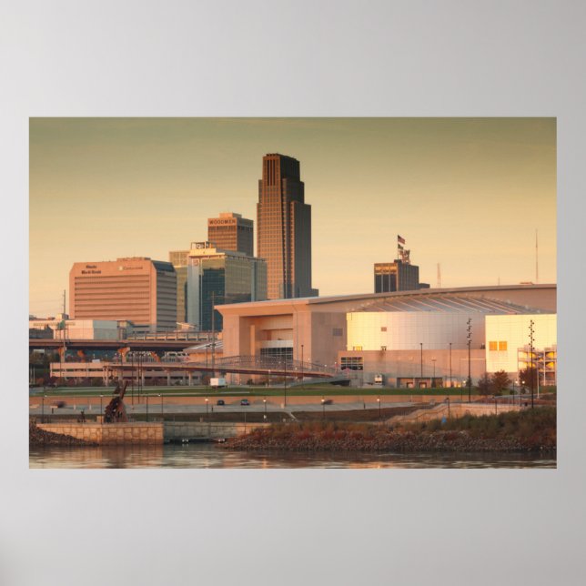 Poster USA, Nebraska, Omaha, Skyline (Devant)